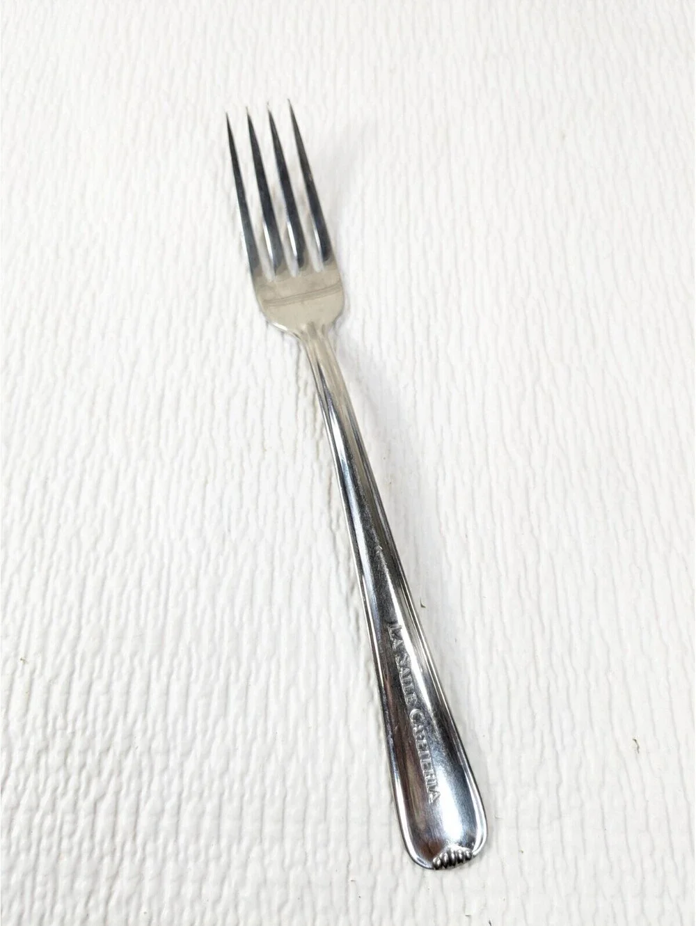 Vintage La Salle Cafeteria fork Silco Stainless Steel USA glossy LaSalle